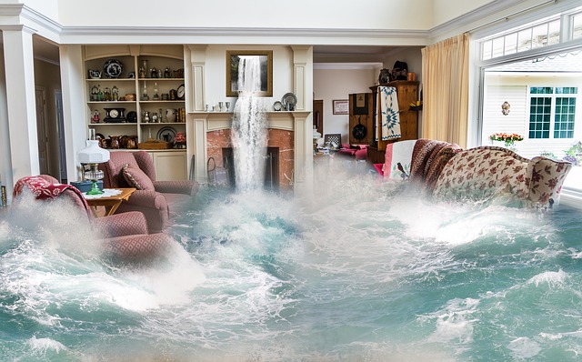 inondation intérieur maison